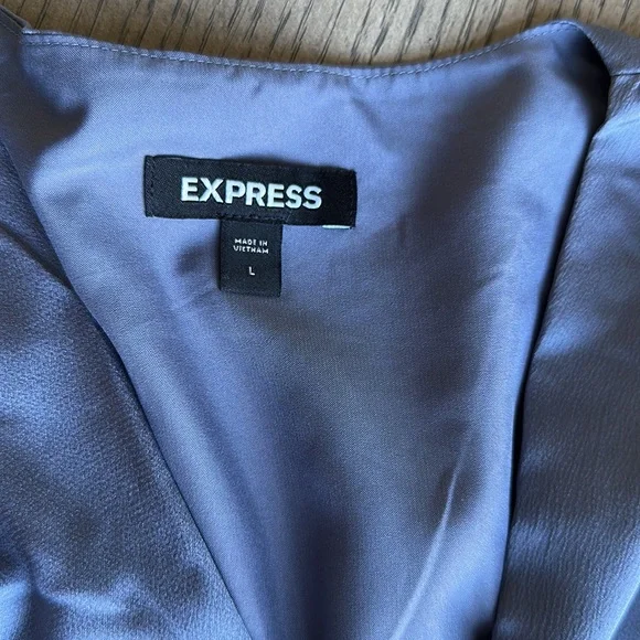 ✨ NWOT Express - Blue-Gray Cocktail Dress - SZ LG - Picture 4 of 8